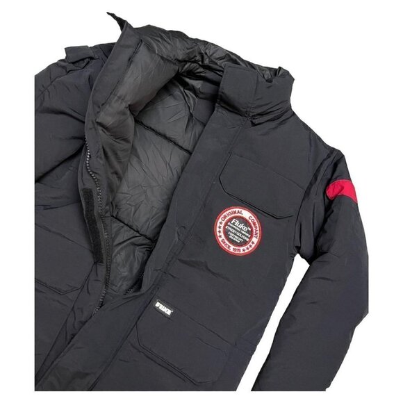 FLUKE Luxury Designer Streetwear Winter DOWN FILL Puffer Parka Coat - Small - Picture 4 of 6